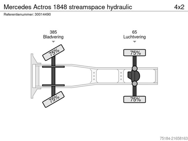 Standard tractor Mercedes-Benz Actros 1848 streamspace hydraulic