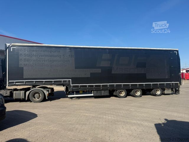 Semiremorcă cu platformă joasă  Wiese 3-Achs Stufensattel Auflieger mit Rampe25T