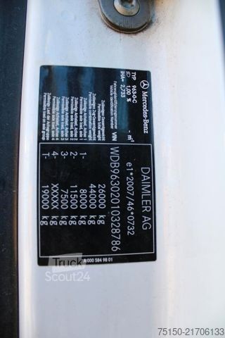 Jeřáb na nákladním automobilu MERCEDES-BENZ 2543 6x2 KRAN PALFINGER PK 19.001 FUNK NR: 786