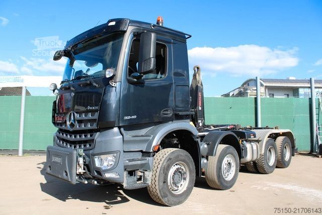 Hákový nosič kontejnerů MERCEDES-BENZ 3248 8x4 BB HIAB ULT26Z53 - WINTERDIENST Nr: 893