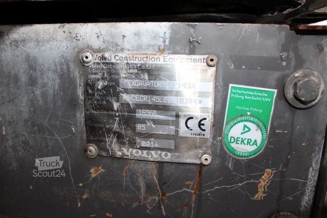 Excavadora de cadenas VOLVO ECR145DL - Compact - Nr.: 394