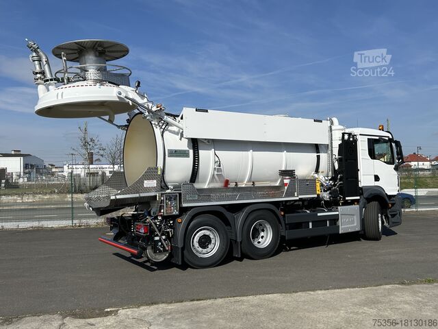 Всмоктувальний/промивний автомобіль MAN TGS 26.480 6X2 Saug-Druck Spüler Kipper