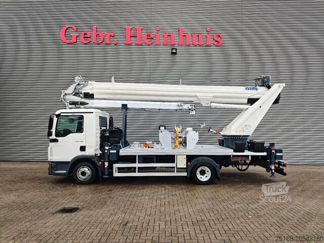 Autokrāna kravas automašīna MAN TGL 7.190 4x2 Böcker AK 37/4000 Euro 6 Basket!
