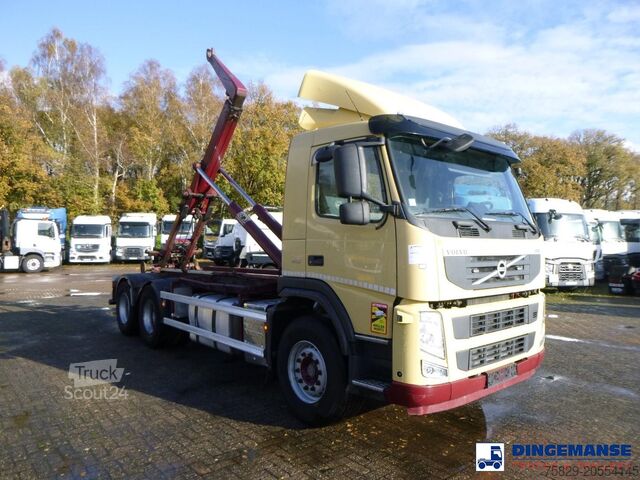Containertransport (haakarmsysteem) Volvo FM 410 6x2 Euro 5 AJK container hook 20t
