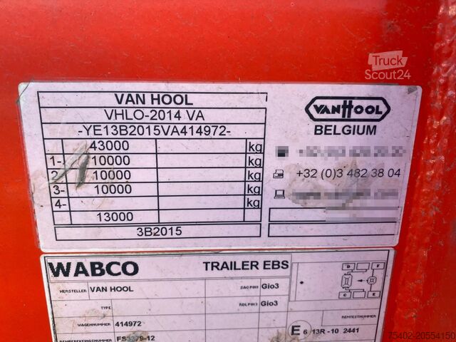 Konteyner taşımacılığı Van Hool 30 FT Container Tipper / SAF + Drum / Steering ...