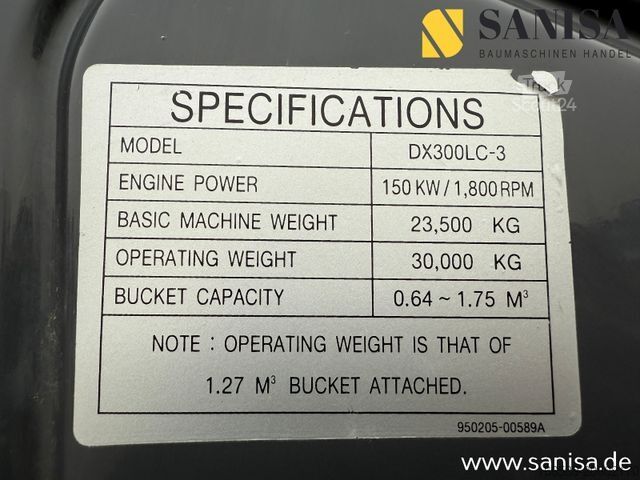 Koparka gąsienicowa DOOSAN DX300 LC-3/Mono