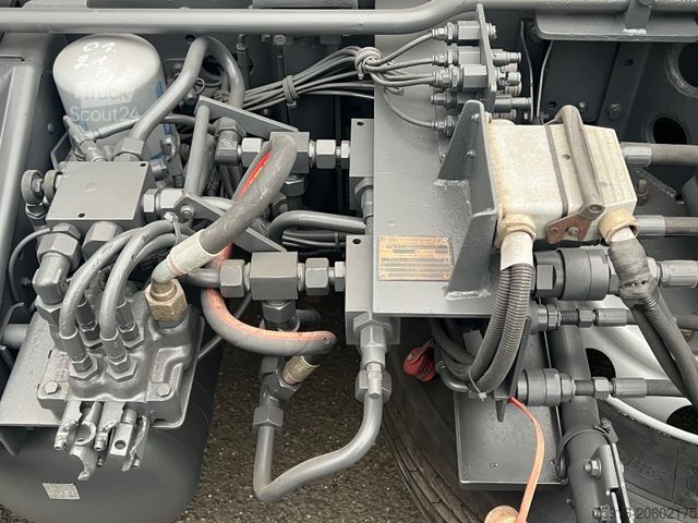 Autocamion cu cârlig pentru containere MAN TGA 26.410, 6x4 Abrollkipper Meiller Blattfedern