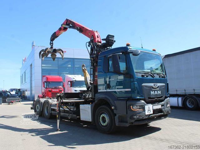 Haakarm vrachtwagen MAN TGS 26.470, EURO 6, 6X2, LIFTING AXLE, PALFINGER
