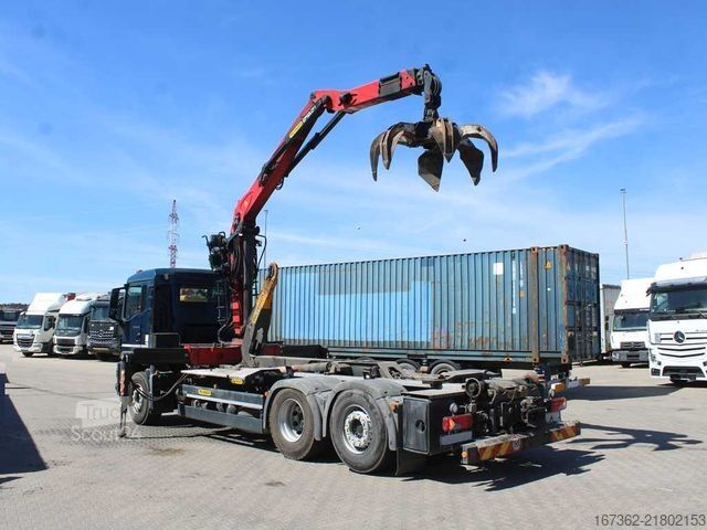 Haakarm vrachtwagen MAN TGS 26.470, EURO 6, 6X2, LIFTING AXLE, PALFINGER