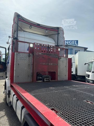 Ημιρυμουλκούμενο χαμηλής φόρτωσης MEUSBURGER 3-Achs Arbeitsbühnen-Tieflader klappbares Heck