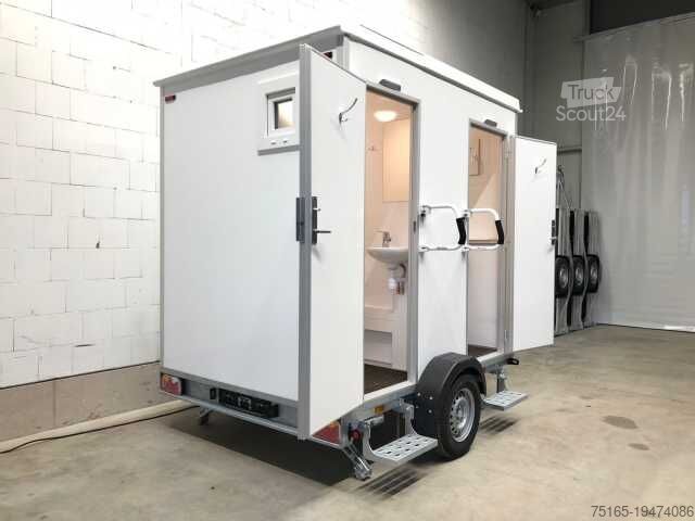 Trailer  1 Damen, 1 Herren + 1 Urinal Toilettenanhänger