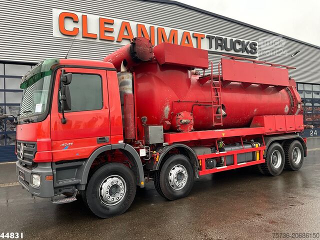 Zuigvoertuig Mercedes-Benz Actros 4141 8x4 RVS Naaktgeboren drogestoffen J...