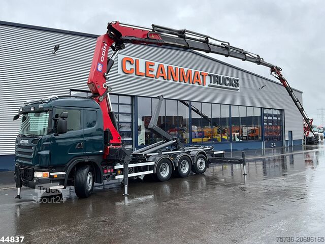 Kablio rankenos sistema Scania G480 8x4 HMF 60 Tonmeter laadkraan + Fly-jib