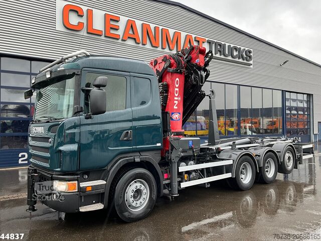 Kablio rankenos sistema Scania G480 8x4 HMF 60 Tonmeter laadkraan + Fly-jib