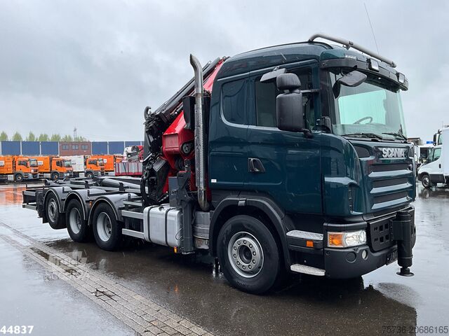Kablio rankenos sistema Scania G480 8x4 HMF 60 Tonmeter laadkraan + Fly-jib