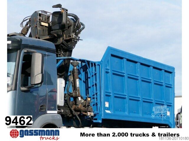 Roll-off container  BTE Abrollcontainer mit Kran Mec CL180.80.2Z