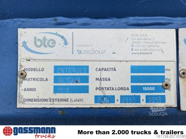 Conteneur à benne amovible  BTE Abrollcontainer mit Kran Mec CL180.80.2Z