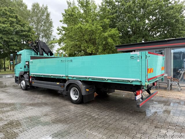 Lastbil med flak Mercedes-Benz Atego 1227 Kran MKG 96