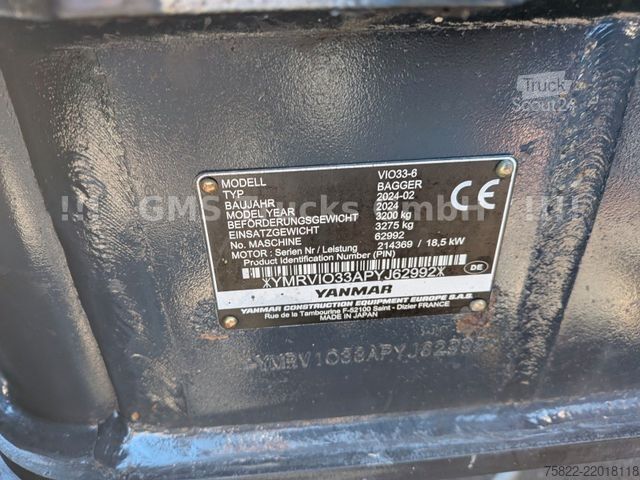 Minibagr YANMAR VIO 33 - 6 / POWERTILT / 3 Löffel / D-Maschine
