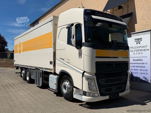 LKW mit Getränkeaufbau VOLVO FH500/LBW/AHK/Lift-Achse/aus.1Hand/Top-Zustand