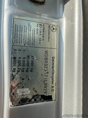Vakuuminė cisterna sunkvežimis MERCEDES-BENZ Actros 4141 8x4 BB / KoKs Saug und Druckwagen