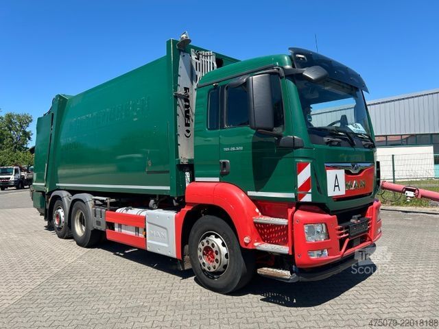 Camion à ordures MAN TGS 26.320 / 6x2 / Faun Variopress 527