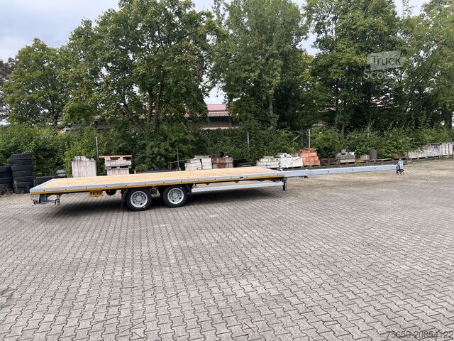 Open trailer Möslein THT 14-G 7,20 L ausziehbar 13,9 t Tandemanhänger- Tieflader, ausziehbarLuftgefedert