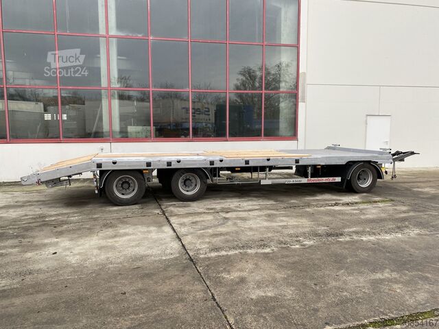 Low loader trailer Möslein T 3-P9,2 OR  3 Achs Tieflader gerader Ladefläche 9 m, Neufahrzeug