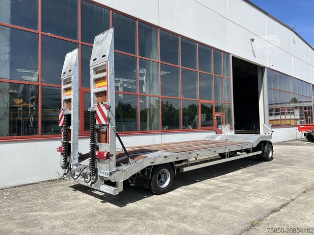 Low loader trailer Möslein T 2 Schwebheim  Neuer 2 Achs Tieflader- Anhänger, Verbreiterung