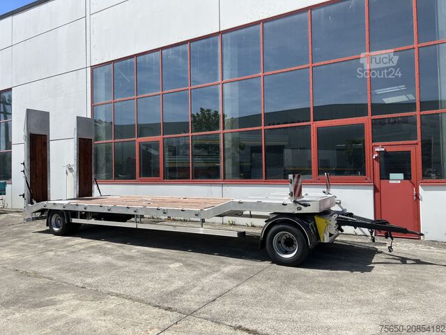 Low loader trailer Möslein T 2 Schwebheim  Neuer 2 Achs Tieflader- Anhänger, Verbreiterung
