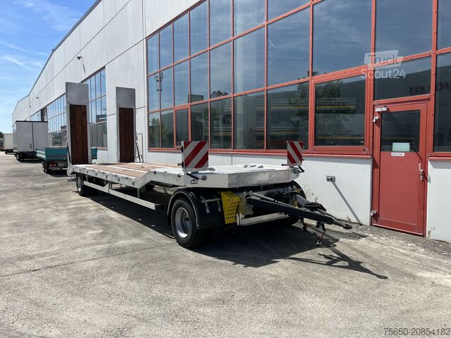 Low loader trailer Möslein T 2 Schwebheim  Neuer 2 Achs Tieflader- Anhänger, Verbreiterung