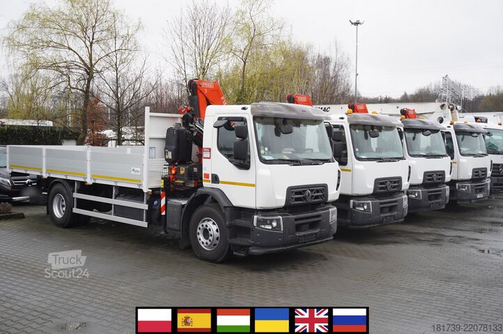Platforma z žerjavom Renault C320 P4x2 E6 / Fassi 5.6 t / Range 8 m /