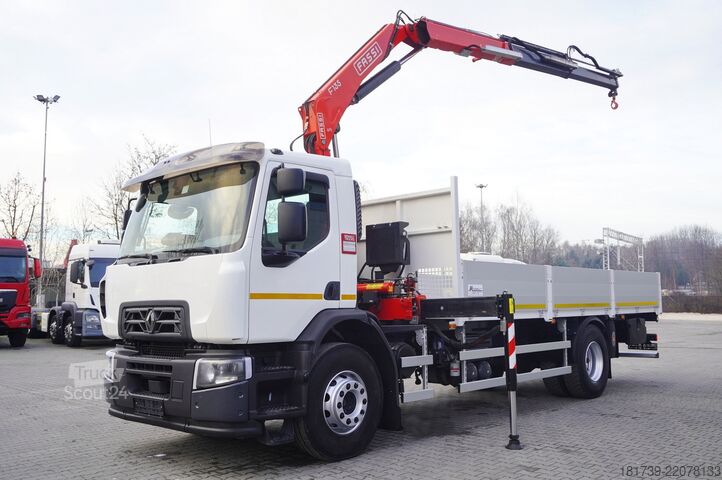 Platforma z žerjavom Renault C320 P4x2 E6 / Fassi 5.6 t / Range 8 m /
