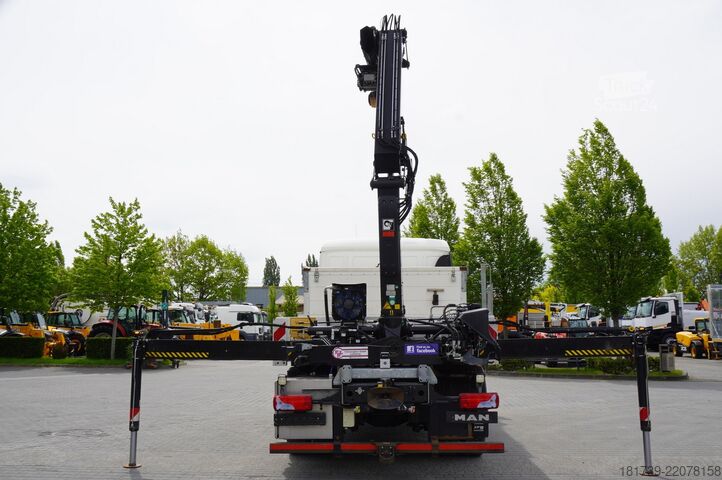 Platforma ar celtni - Dubultā kabīne MAN TGM 13.250 4x4/ HIAB 088 E-3 HIDUO crane
