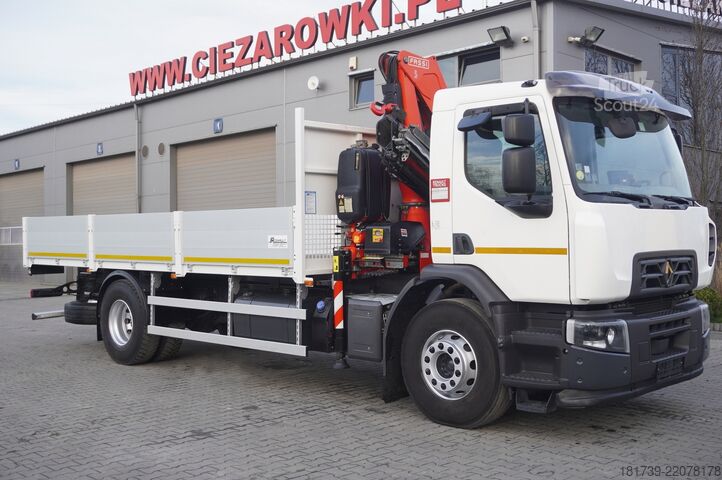 Platforma z žerjavom Renault C280 DTI 8/ FASSI crane F135A.22/ 8units
