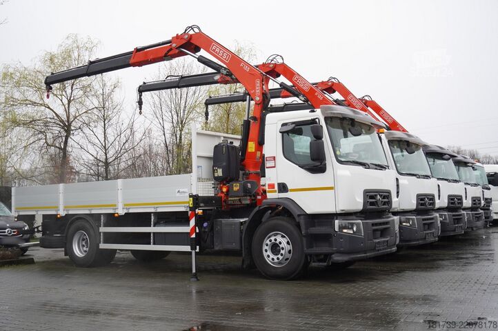 Platforma z žerjavom Renault C280 DTI 8/ FASSI crane F135A.22/ 8units