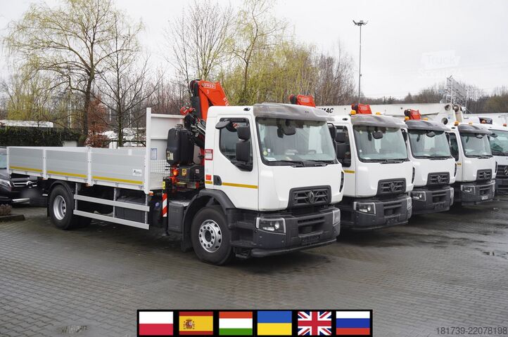Platforma z žerjavom Renault C280 DTI 8 / FASSI crane 5.6T / 560 mth