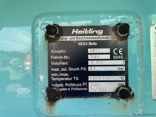 Siloauflieger 51m³ Heitling Siloauflieger/Gelenkt/6Kammern