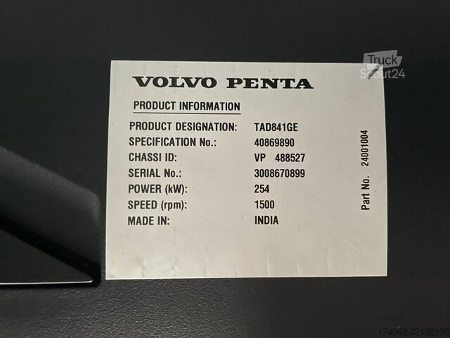 šķembas Volvo TAD841GE - 275 kVA Generator - DPX-18876