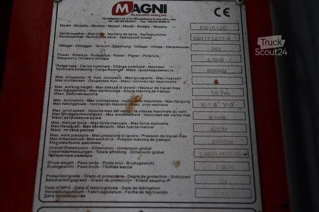 Nožnicový výťah Magni ES1612E Available Directly From Stock, Electric, 1