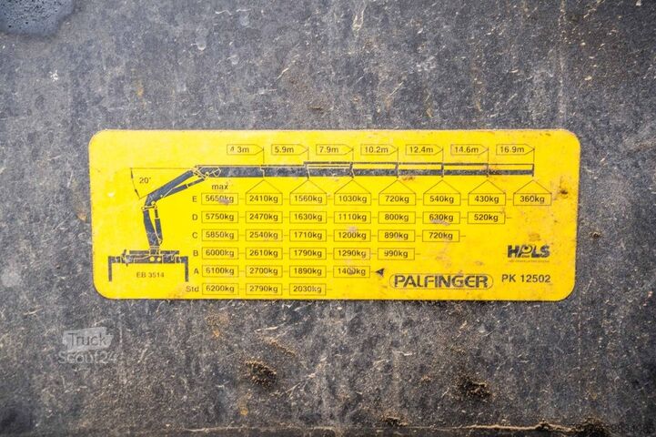 Camion-benne avec grue RENAULT KERAX 320 DCI +BIBENNE+PALFINGER 12Ton/m/2 EXT.