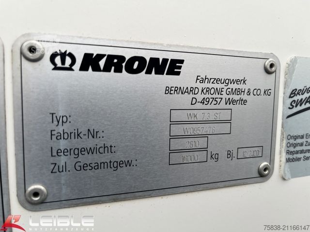 Wissellaadbak oplegger KRONE WK 7.3 Stahl Koffer WAB *Lochwand/Dry Box*TOP*