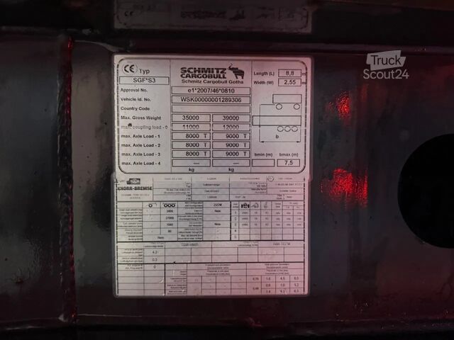 Benne Schmitz Cargobull SGF*S3 27M3 Hardox staal kipper NL Trailer APK/...
