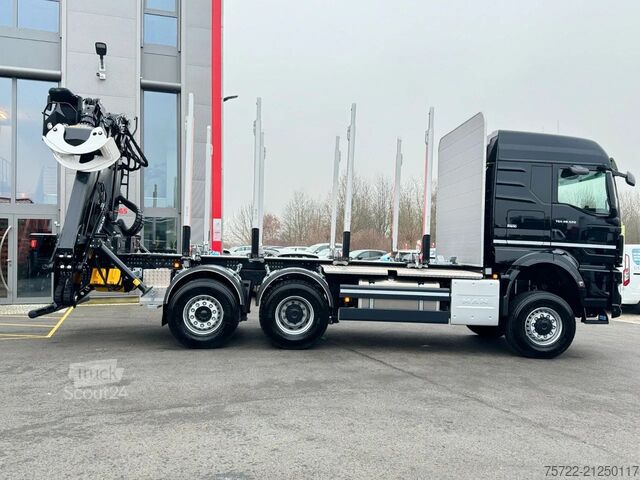 Timber transporter MAN TGS 26.520 6x4-4 BL Schemel Epsilon M120Z96 Kran
