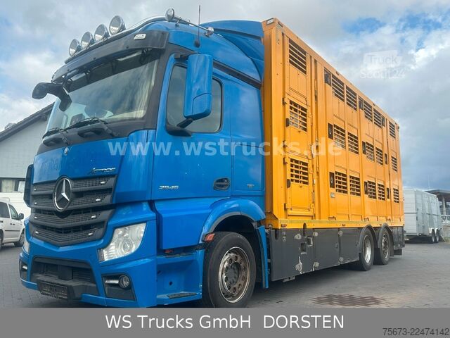Camião para gado MERCEDES-BENZ Menke 3 Stock Tränke Lüfter