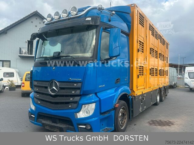 Camião para gado MERCEDES-BENZ Menke 3 Stock Tränke Lüfter