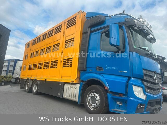 Camião para gado MERCEDES-BENZ Menke 3 Stock Tränke Lüfter