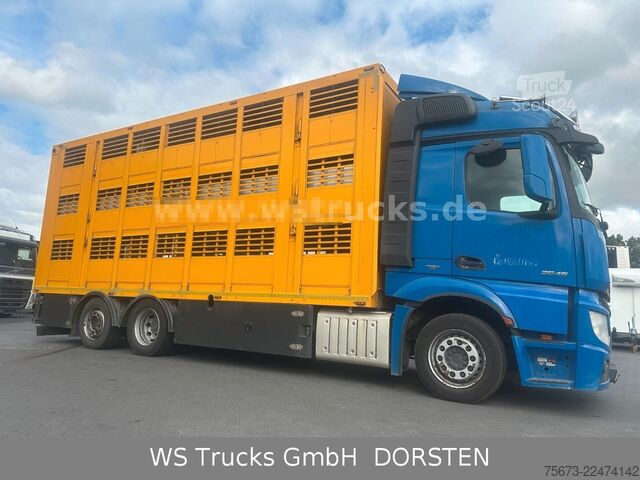 Camião para gado MERCEDES-BENZ Menke 3 Stock Tränke Lüfter