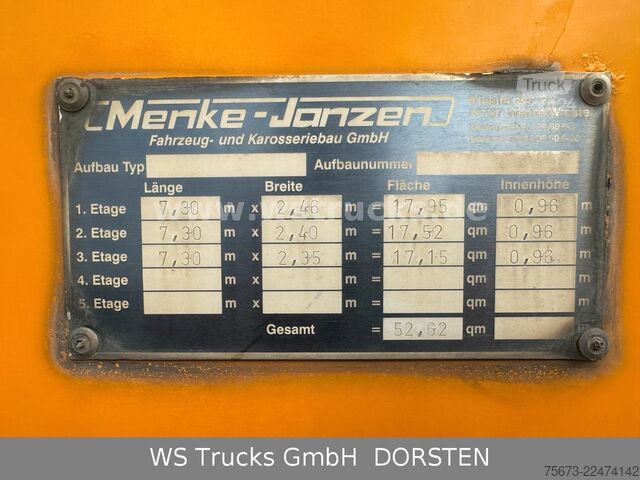 Camião para gado MERCEDES-BENZ Menke 3 Stock Tränke Lüfter