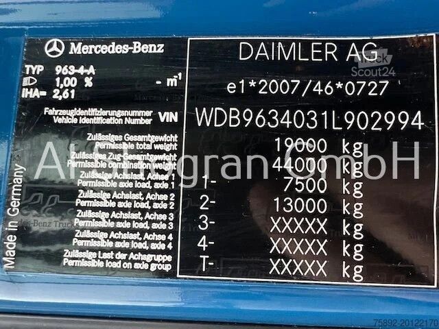 Standard-SZM Mercedes-Benz Actros 1845 StreamSpace 2,30/Standklima/Euro6